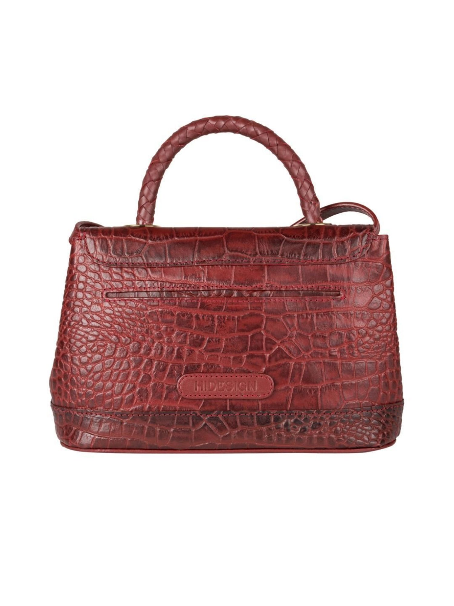 Hidesign Epocca 03 Red Textured Leather Handbag
