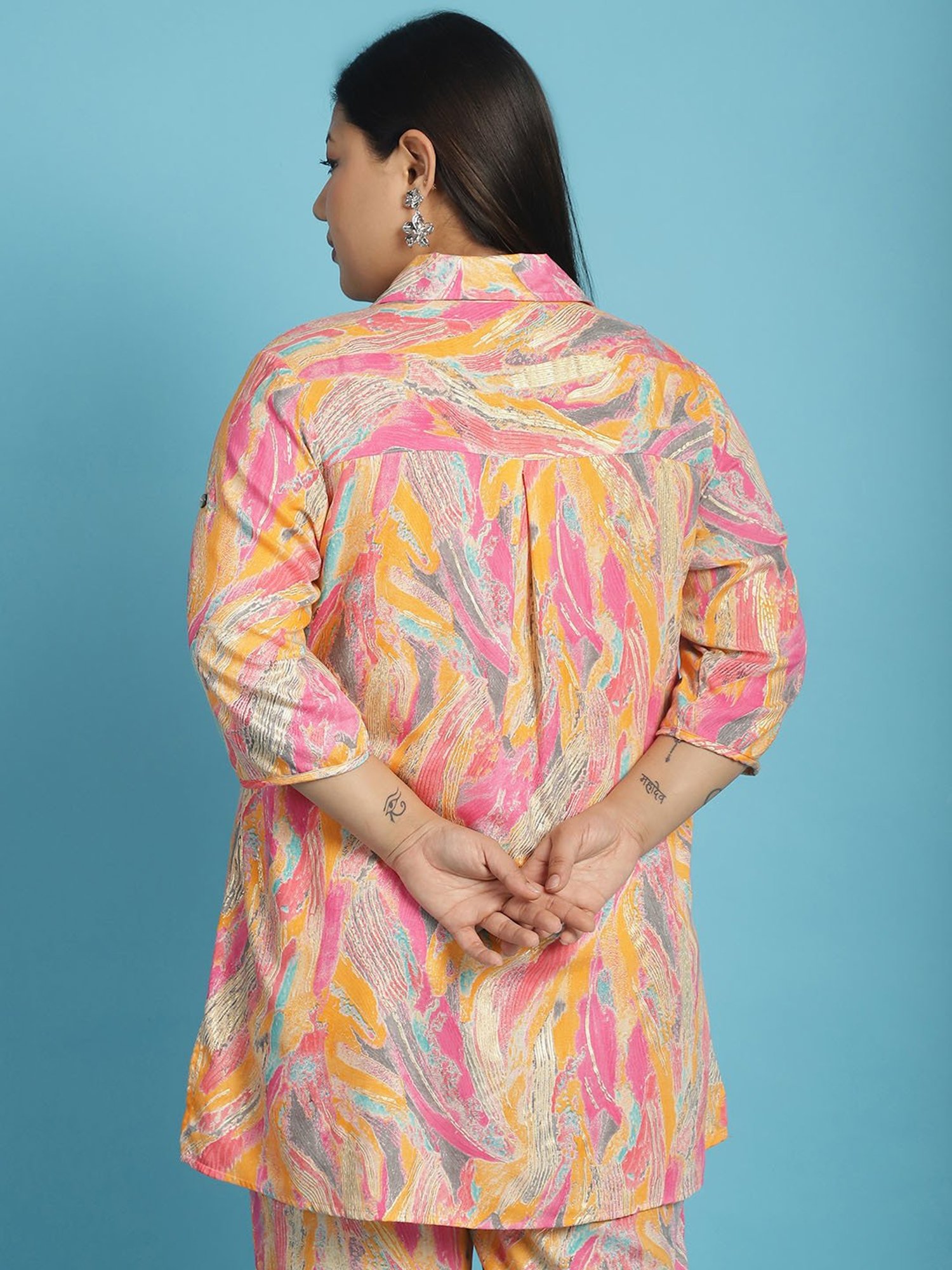 theRebelinme Pink Floral Print Shirt