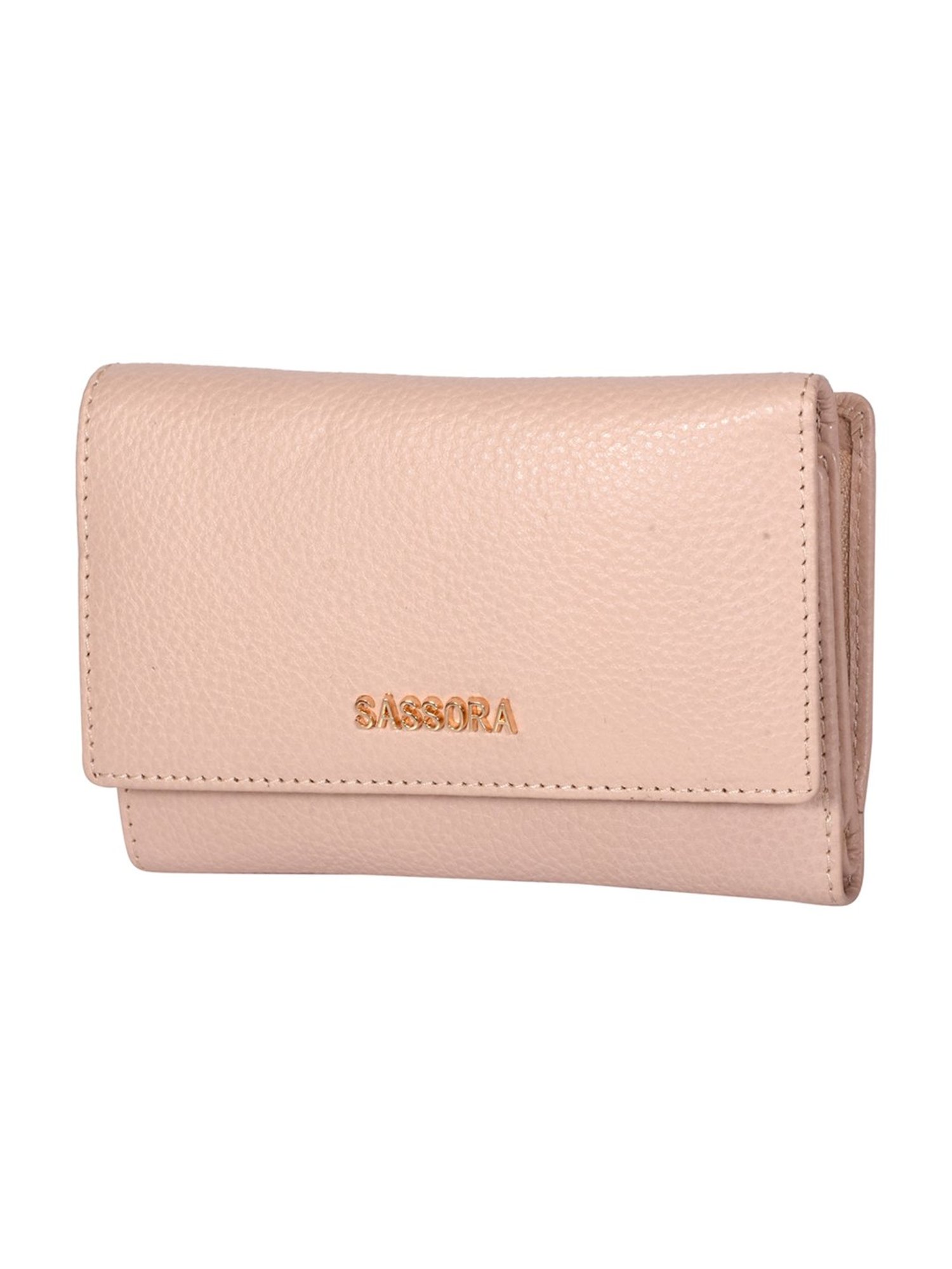 Sassora Lyla Light Pink Small Leather Wallet for Women