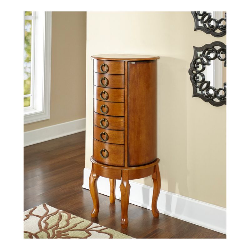 Harper Jewelry Armoire Burnished Oak - Powell Company
