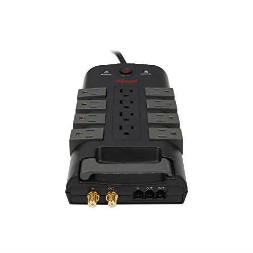 6Outlet + 2 USB 1050 Joule Surge Protector Power Strip with 25Ft Long Extension Cord White UL Listed