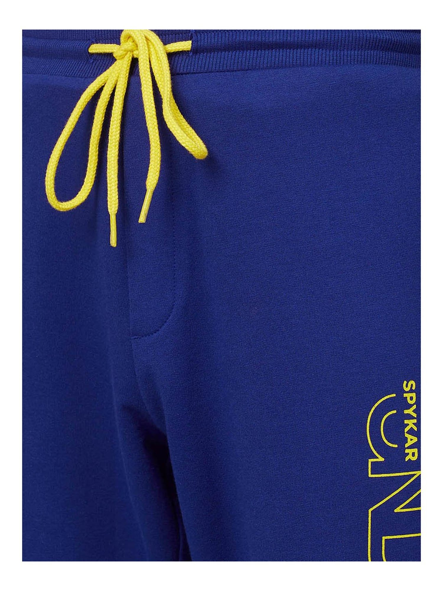 UnderJeans by Spykar Blue Printed Joggers