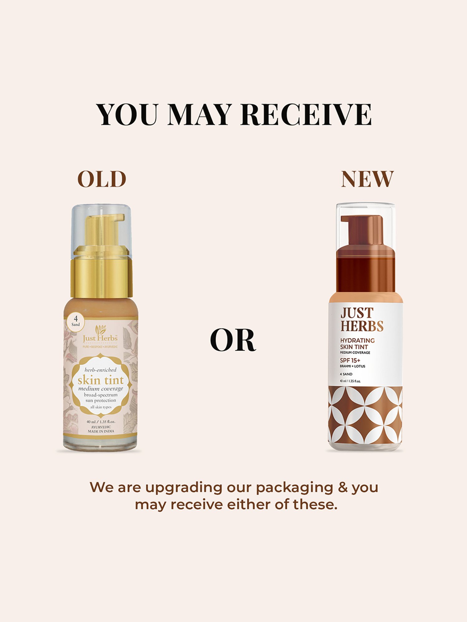 JUST HERBS Hydrating Skin Tint SPF 15+ 4 Sand - 40 ml