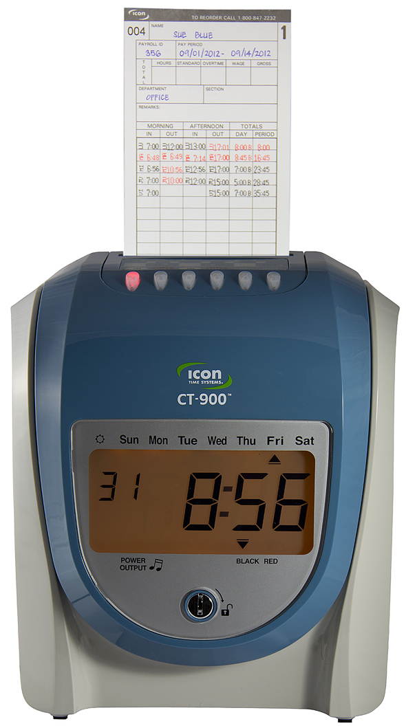 The CT-900 Calculating Time Recorder-designed for companies with less than 100 employees. Industry first value-adds include:free operational battery backup and free lifetime customer support.