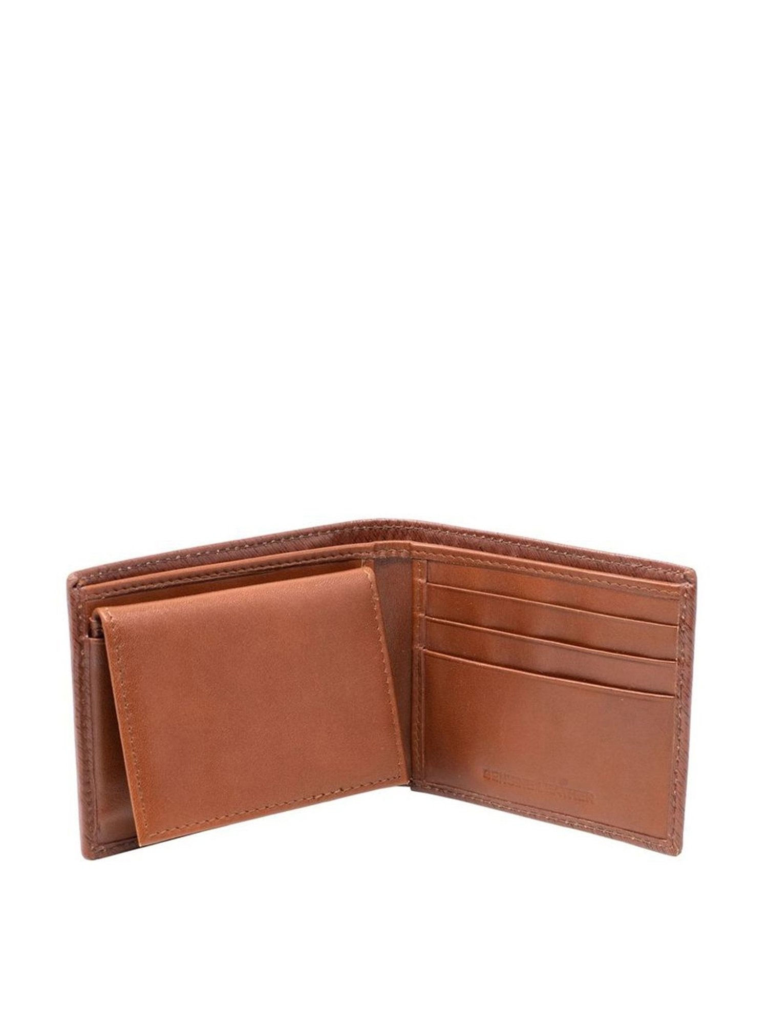 Tohl Tan Casual Leather Bi-Fold Wallet with Card Holder for Men