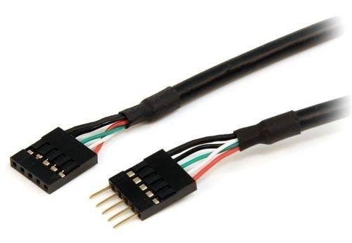 (2 Pack) Tekit 18inch Internal 5-Pin USB IDC Motherboard Header Male to Female M/F Extension Cable (Male to Female)