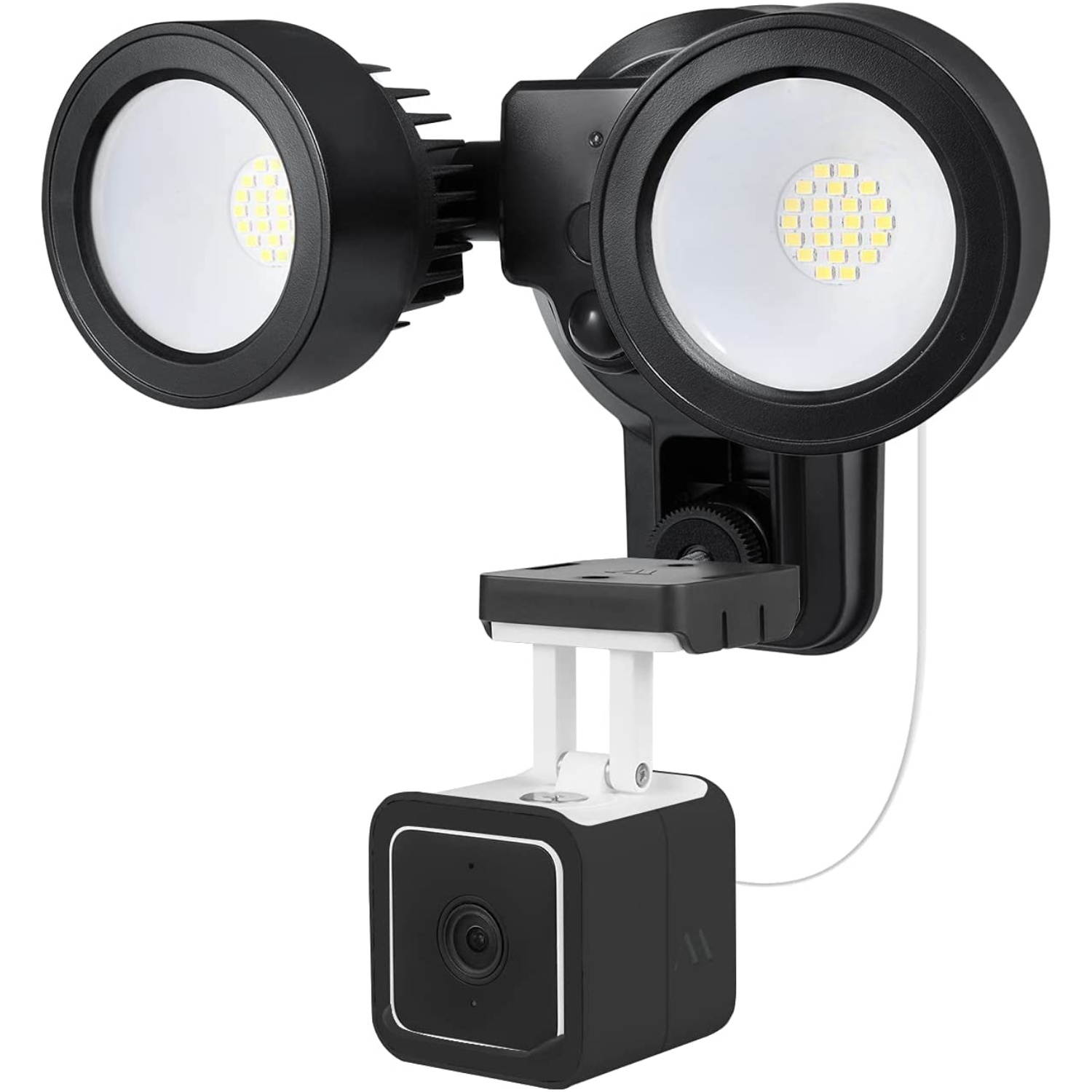 Wasserstein 3-in-1 Floodlight, Charger and Mount Compatible with Wyze Cam V3 & Wyze Cam V2 (Black) (Camera NOT Included)