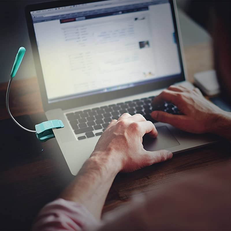 LuminoLite Rechargeable Book Light, 3 Colortemperature &times; 3 Brightness, Reading Lights for Reading in Bed. Up to 70 Hours Lighting. Perfect Gift for Bookworms, Kids & Travel. (Turquoise)