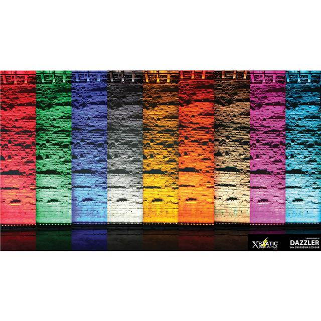 Ultrabright DAZZLER Bar with 60 3W RGBWA LED in White Housing