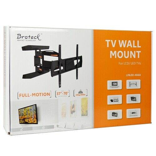 Brateck LPA30-466A 37"- 70" (88 lbs) LCD/LED TV Extending Full Motion Wall Mount