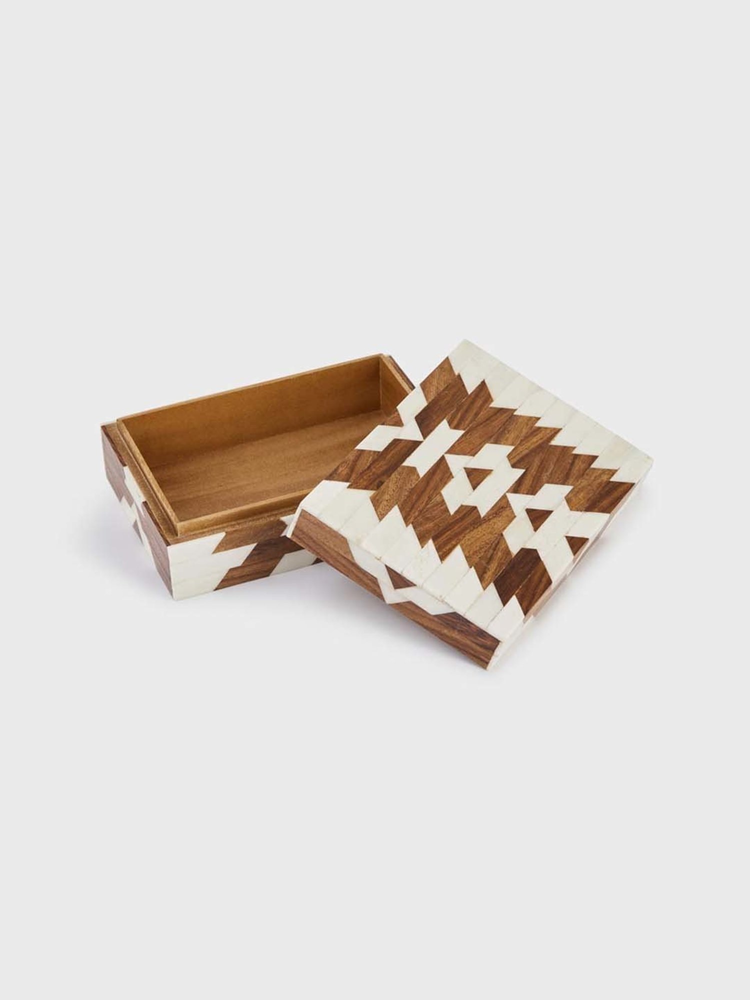 Fabindia Magnolia White Mix Wood Horn Utility Box