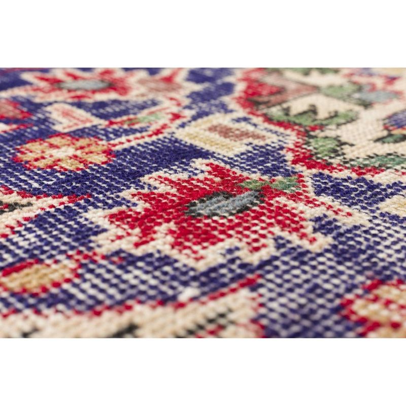 6'6"x10'8" Vintage One-of-a-Kind Frine Rug Red - Revival Rugs