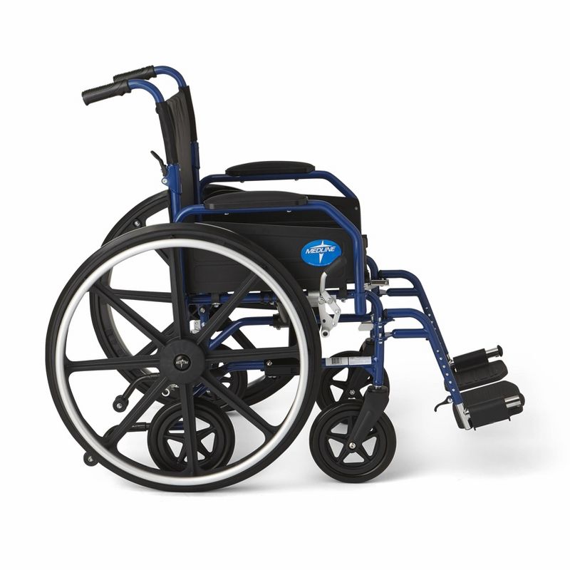 Medline Combination Wheelchair Transport Chair - Blue