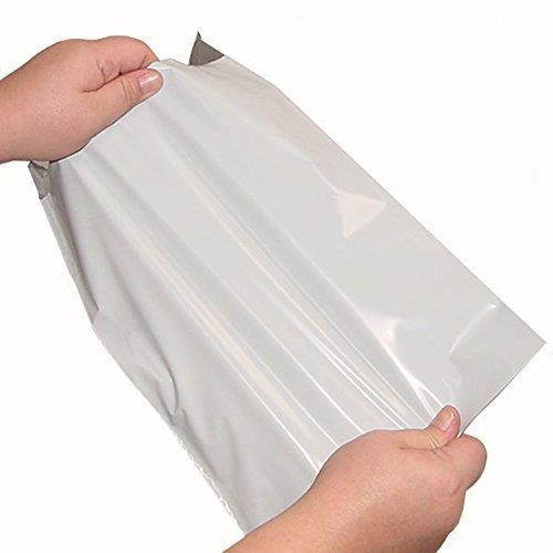 SJPACK 2.5 Mil 12x15.5-inch Poly Mailers Envelopes Bags, White Shipping Bags (100 Bags)