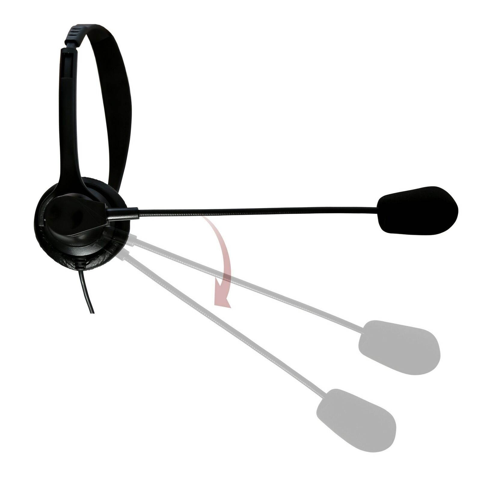 4ps Long Term Wearing Ultra Light Single-Ear Headset for Kenwood TK-3302 NX-220