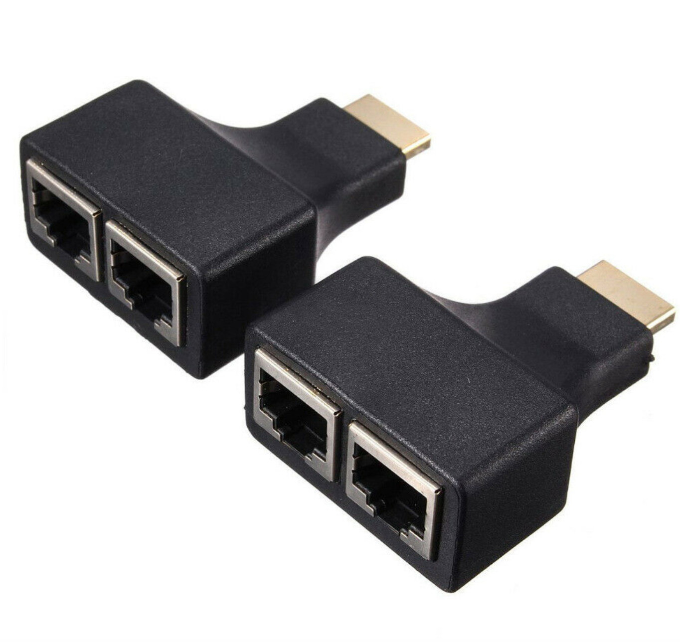 2x 1080p HDMI to Dual Port RJ45 Network Cable Extender by Cat 5 e /6