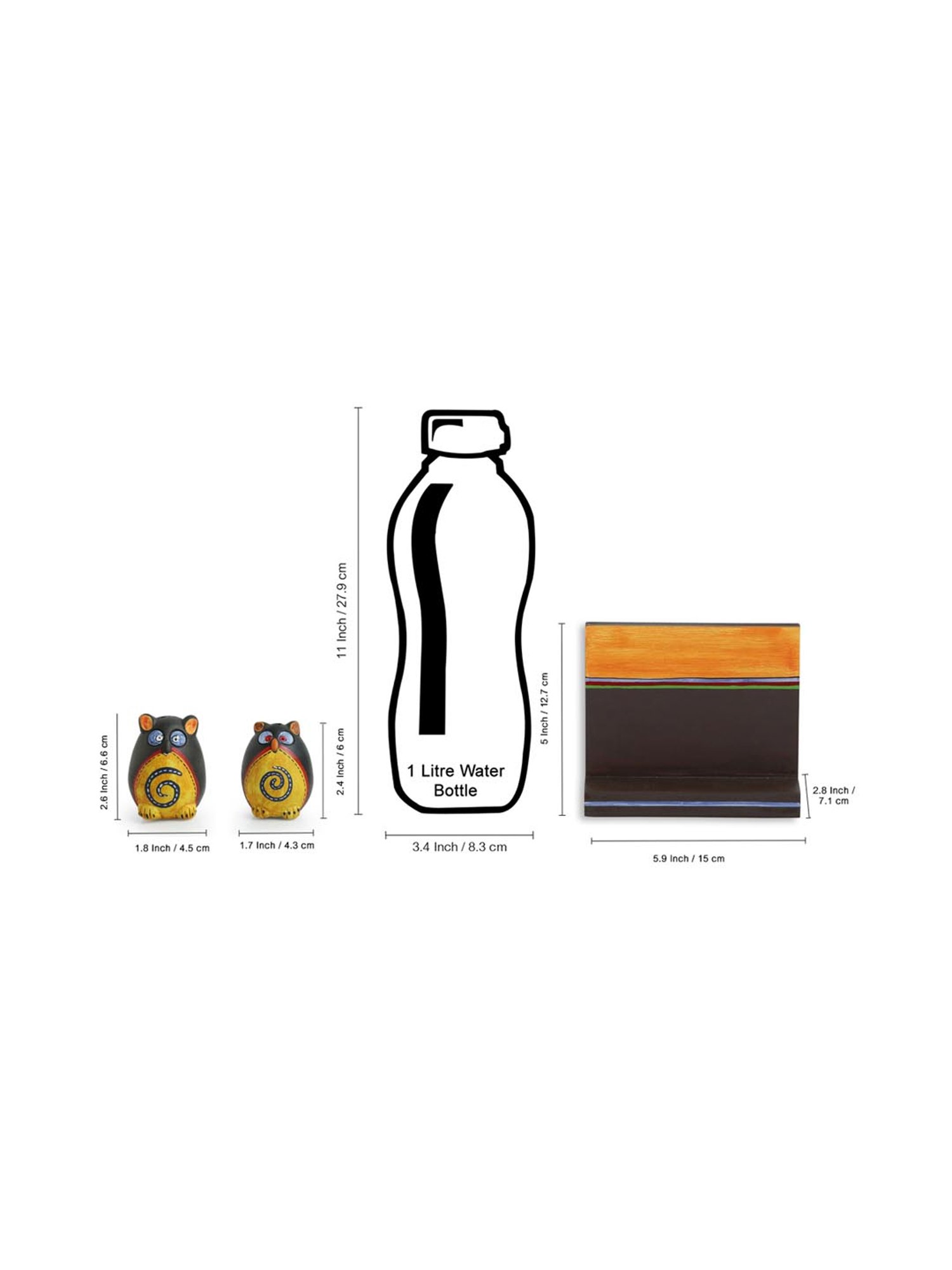 Art Street Black Mdf Jharokha Jali Square Hanging Ornaments Wall Art - Set of 4