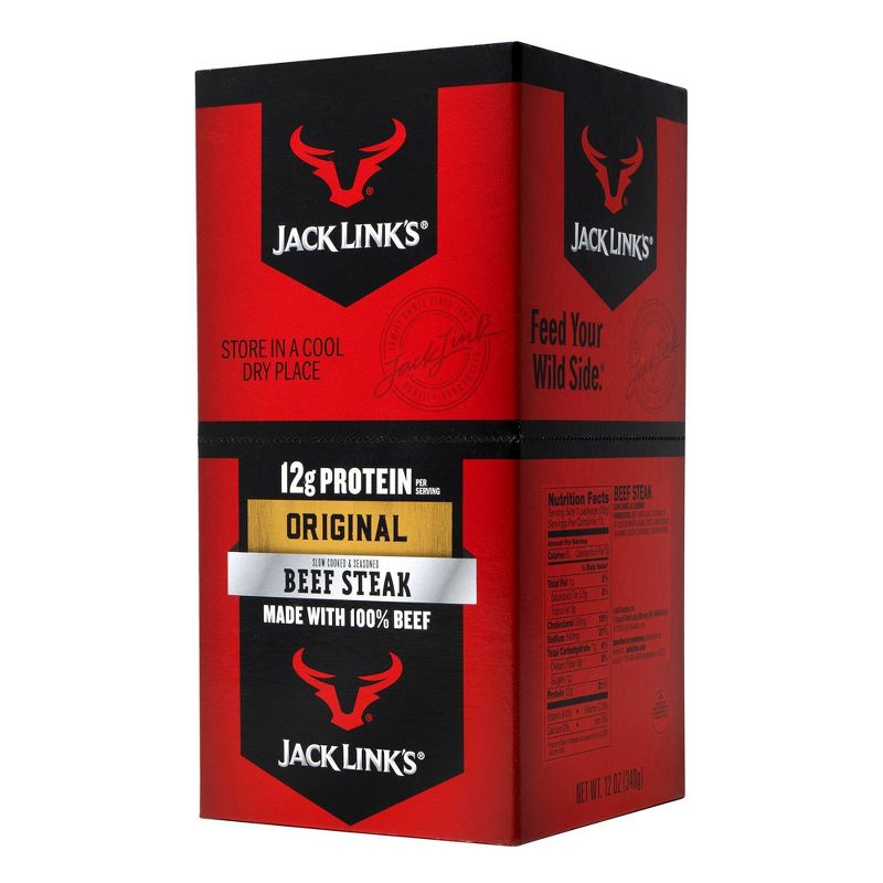 Jack Link's Original Beef Steak Snack Sticks - 12oz/12ct
