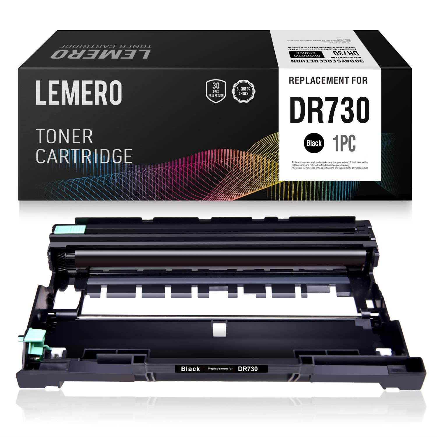 LEMERO Compatible Drum Unit Replacement for Brother DR730 DR-730 DR 730 (Black, 1-Pack)