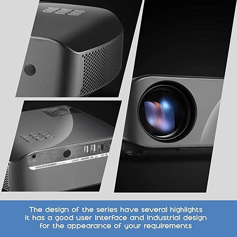 Mini Projector  f10 Portable Projector Full HD 1080P Supported Video Projector 2800White Light Brightness Home Theater Projector Compatible with Smart Phone TV Stick Laptop PS4