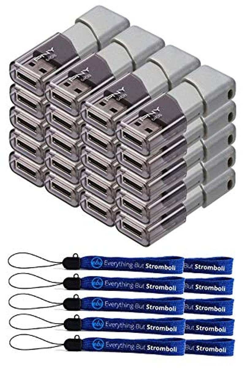 PNY 64GB USB 3.0 Flash Drive Turbo Attache 3 (20 Pack Bulk) Thumb Drives Bundle with (10) Everything But Stromboli Lanyard (P-FD64GTBOP-GE)