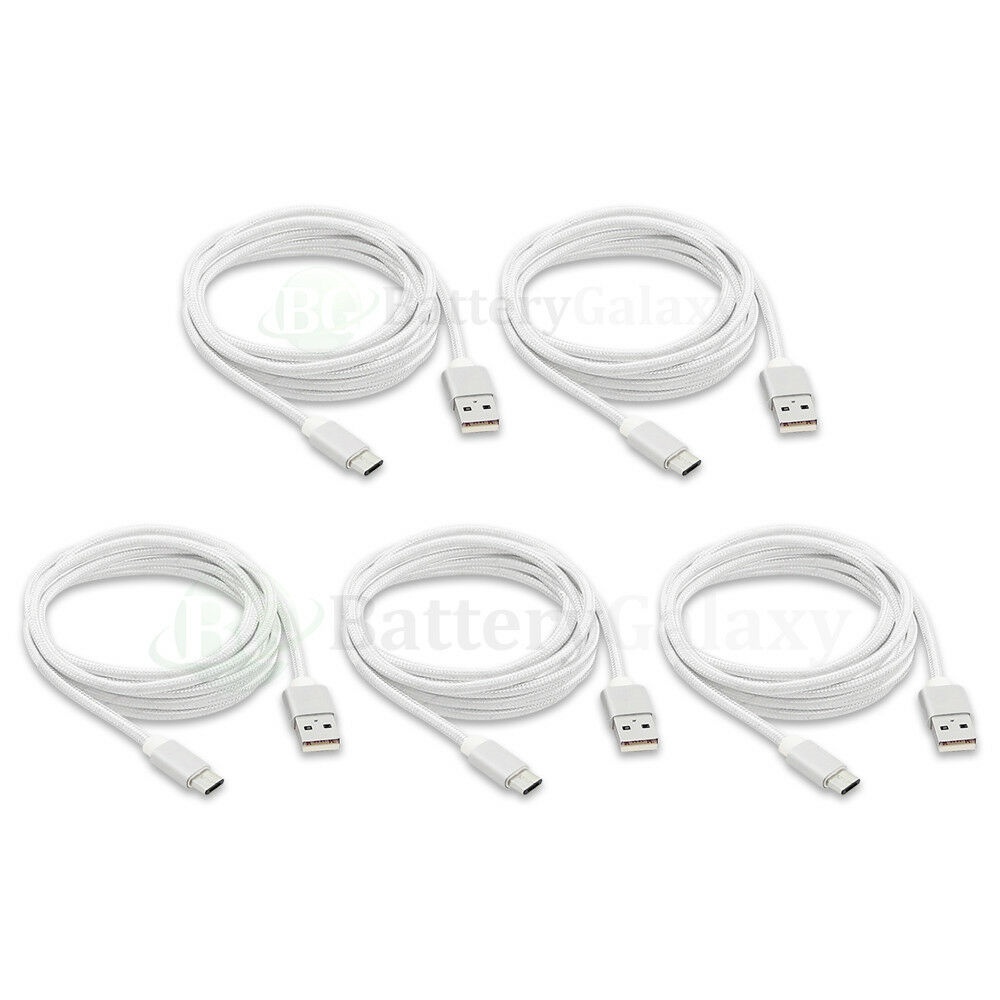 1-100 Lot Micro USB Nylon Braided Cable for  Galaxy S5 S6 Edge/Core Prime