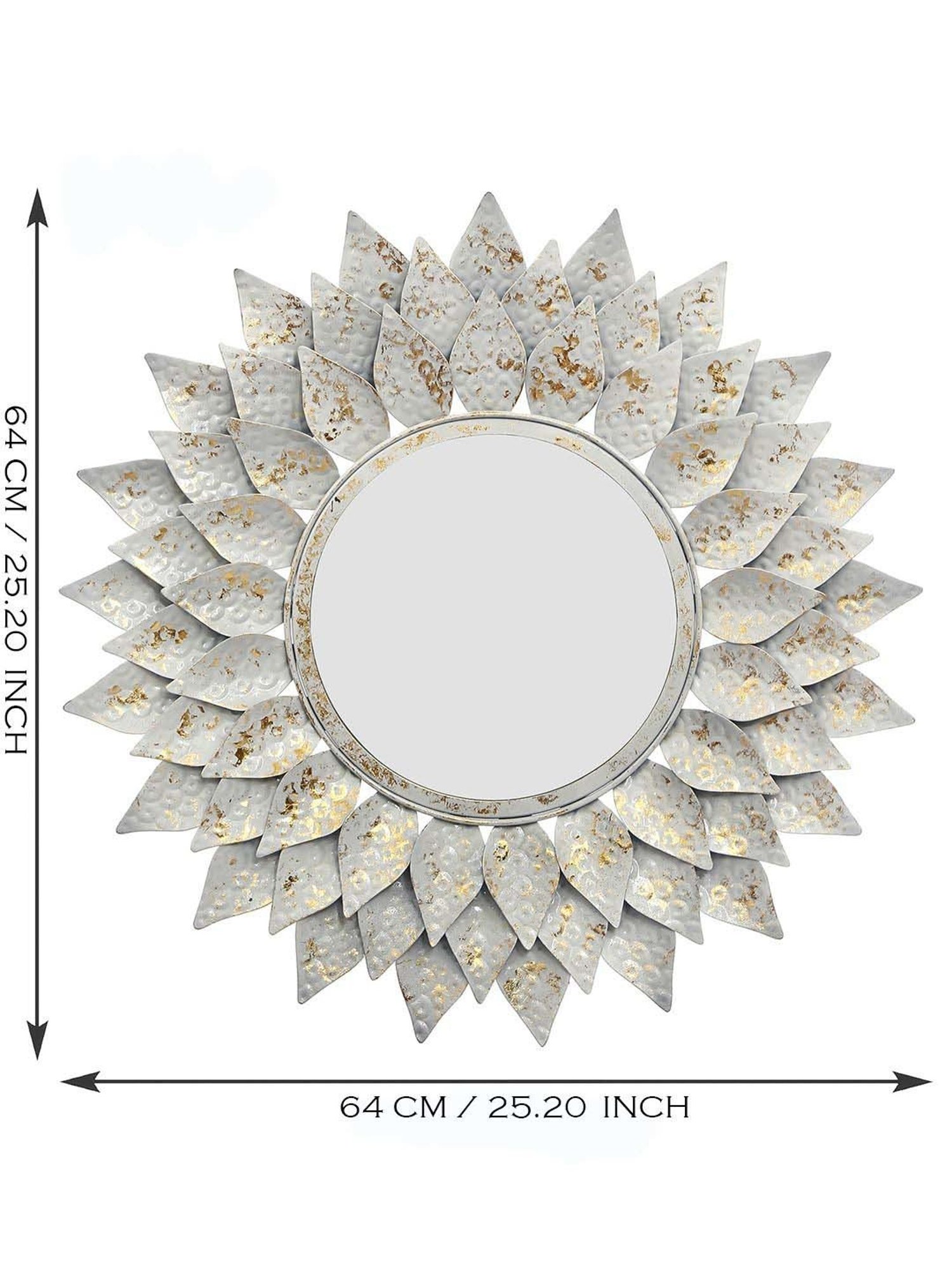 CHRONIKLE Silver Iron Decorative Wall Mirror