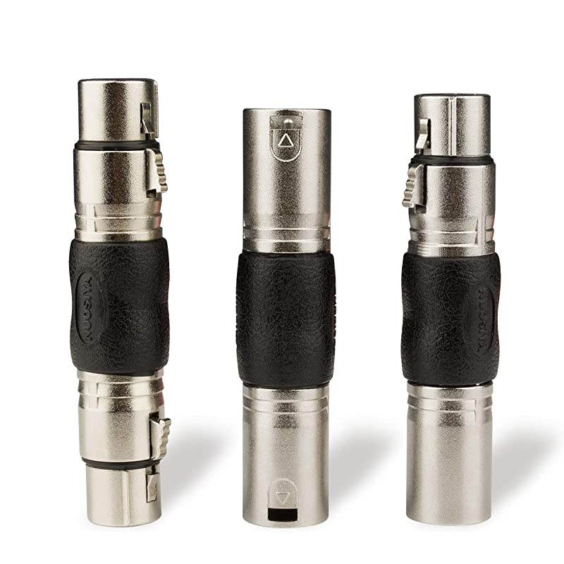 XLR to 1/4,  TRS 6.35mm 1/4" to XLR Cable, Stereo Connector for Professional Microphones XLR Adapter, Music Workbench Jumpers and Audio Devices (2pack)