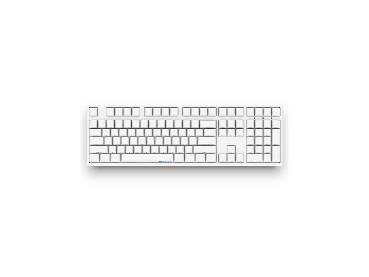 Akko 3108 Full Size Gaming Mechanical Keyboard Cherry MX Brown Switch Double Shot Dye Sub PBT Keycaps NKRO Detachable USB Type-C Wired Side Printed/Carved Letter White