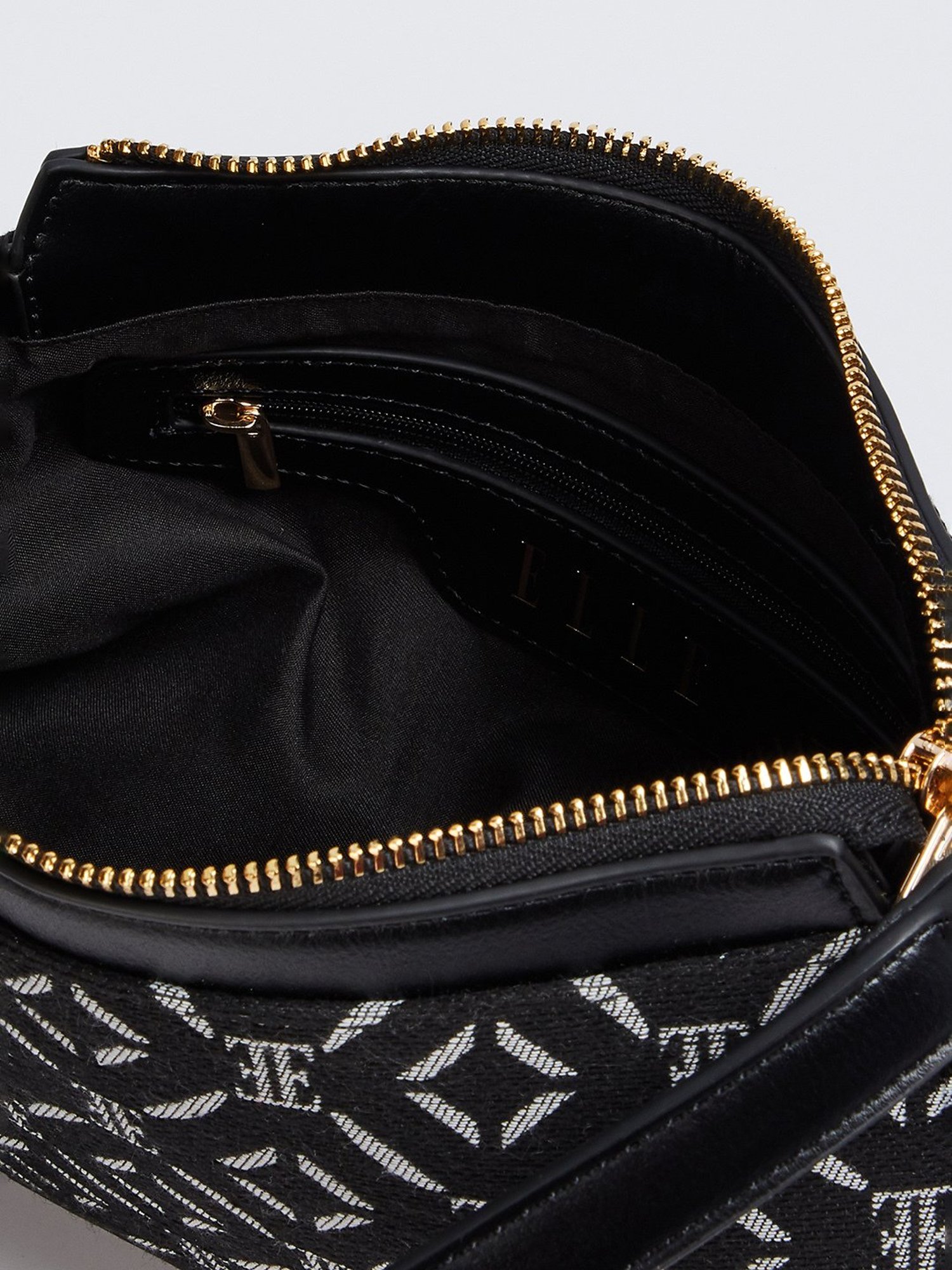 Elle Black & White Printed Sling Handbag