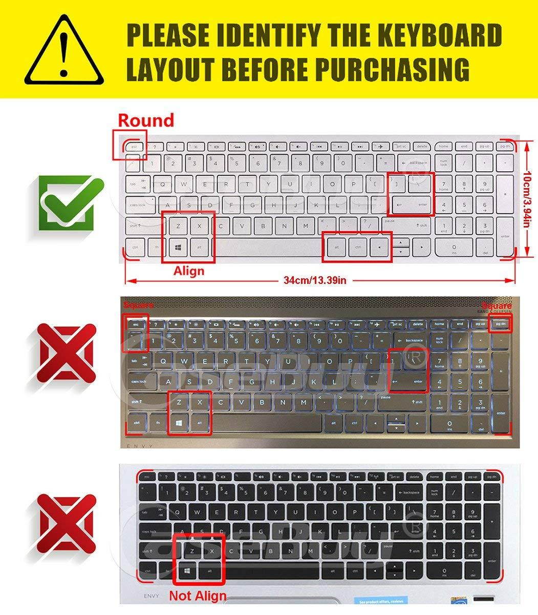 Keyboard Cover for HP Pavilion 17 17t, HP OMEN 17, HP ENVY 17 17t, HP ENVY m7-n m7-u 17t-n 17-s, 17.3" HP Laptop Keyboard Protective Skin, Black