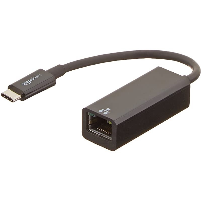 Basics USB 3.1 Type-C to Ethernet Adapter Cable for Mac/PC - Black