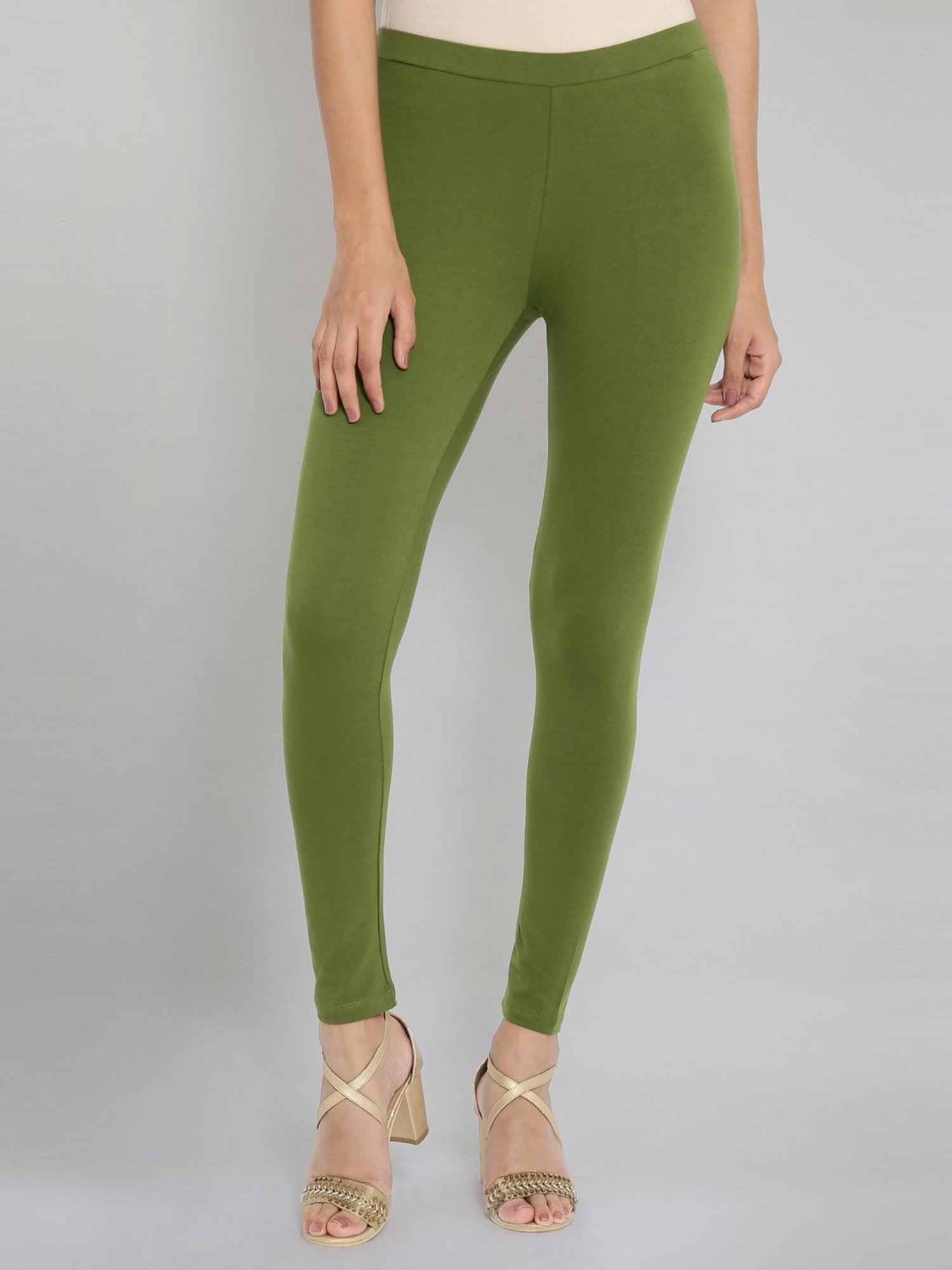 Wishful by W Olive Green Skinny Fit Leggings