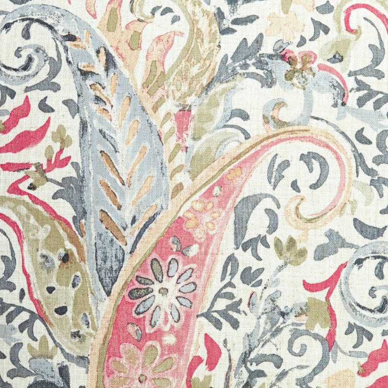 Elm Lane Ethel Coral Paisley Push Back Recliner Chair