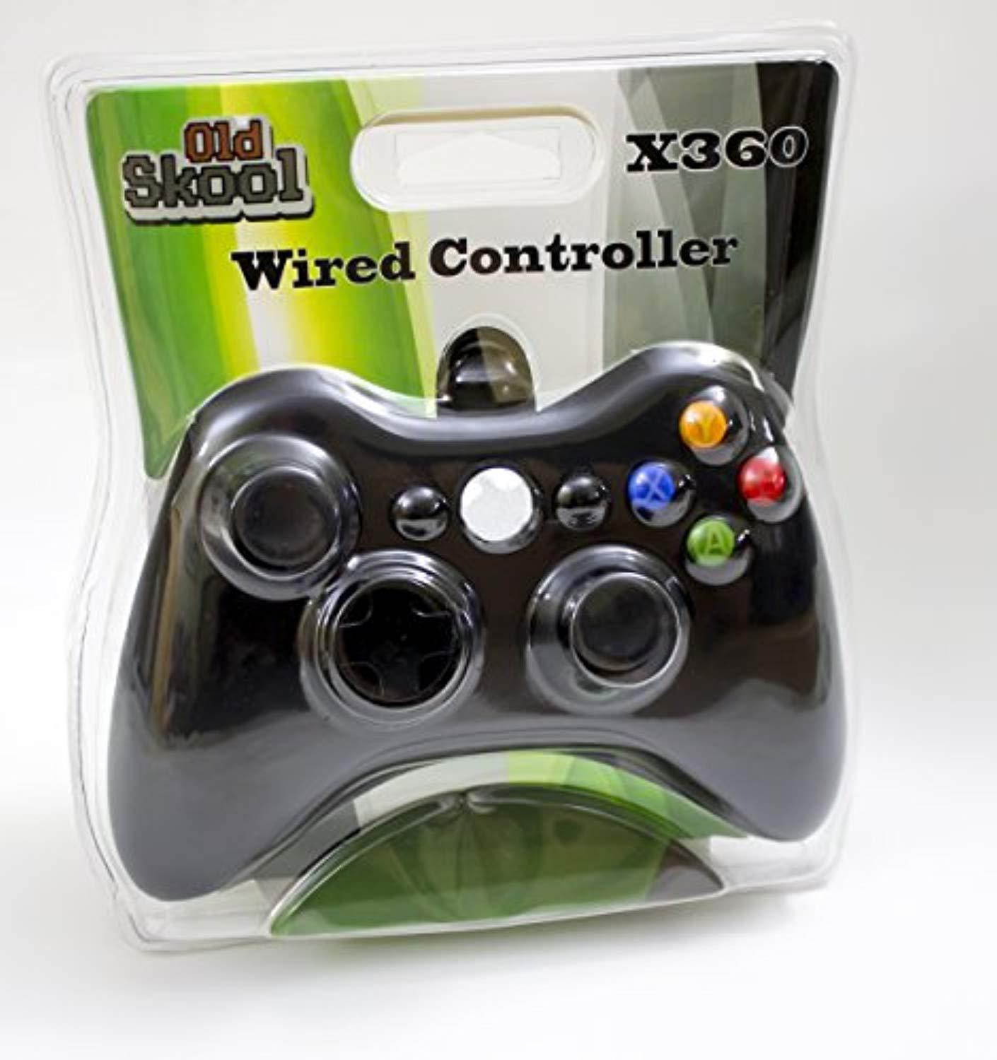 Old Skool Wired USB Controller for PC & Xbox 360 - Black