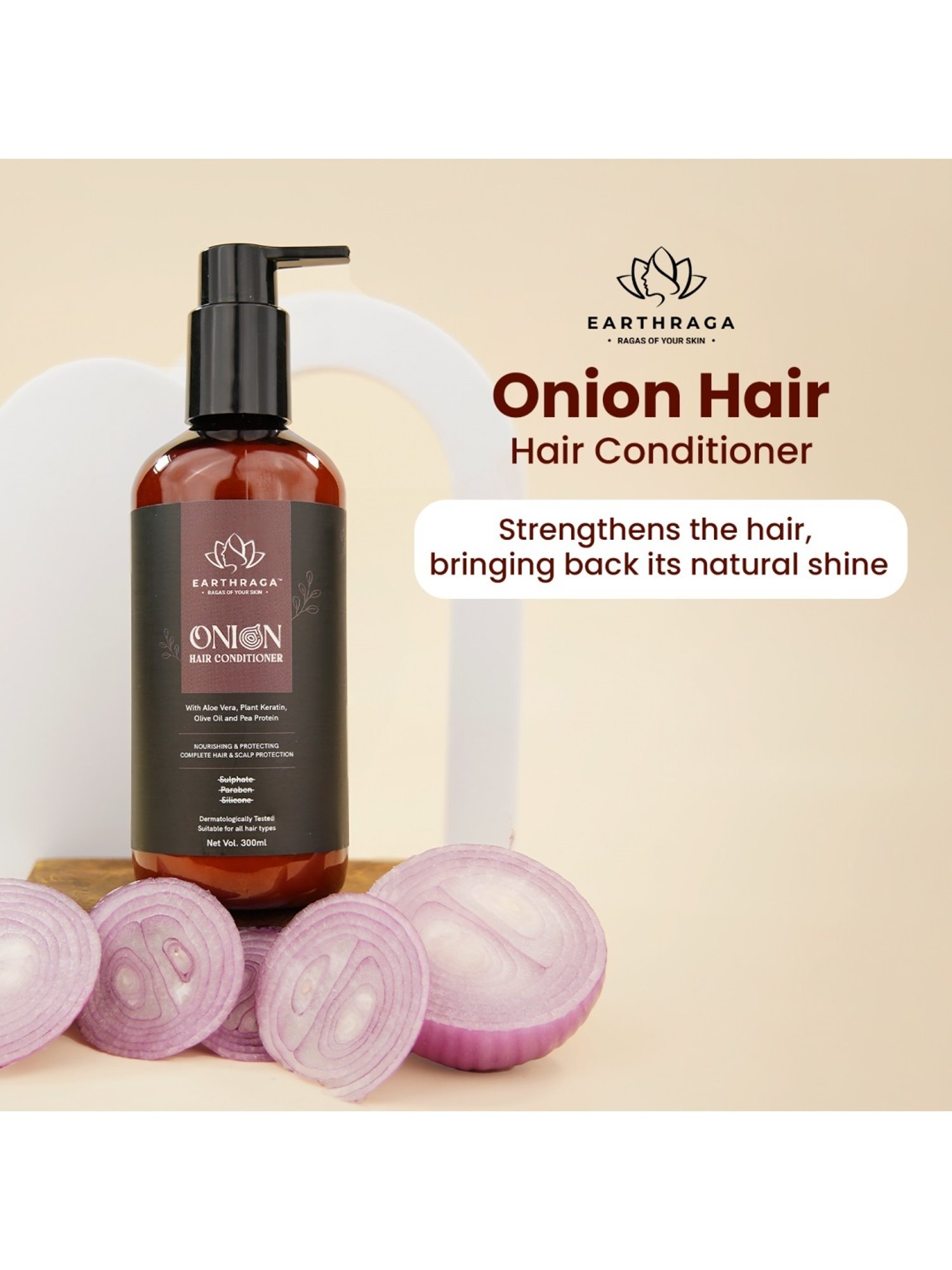 Earthraga Onion Hair Conditioner - 300 ml