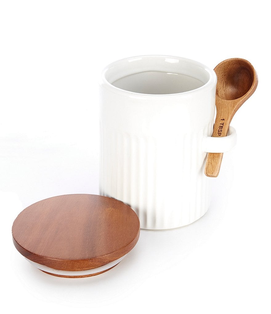 Southern Living Kitchen Solution Collection Ribbed Canister with Spoon