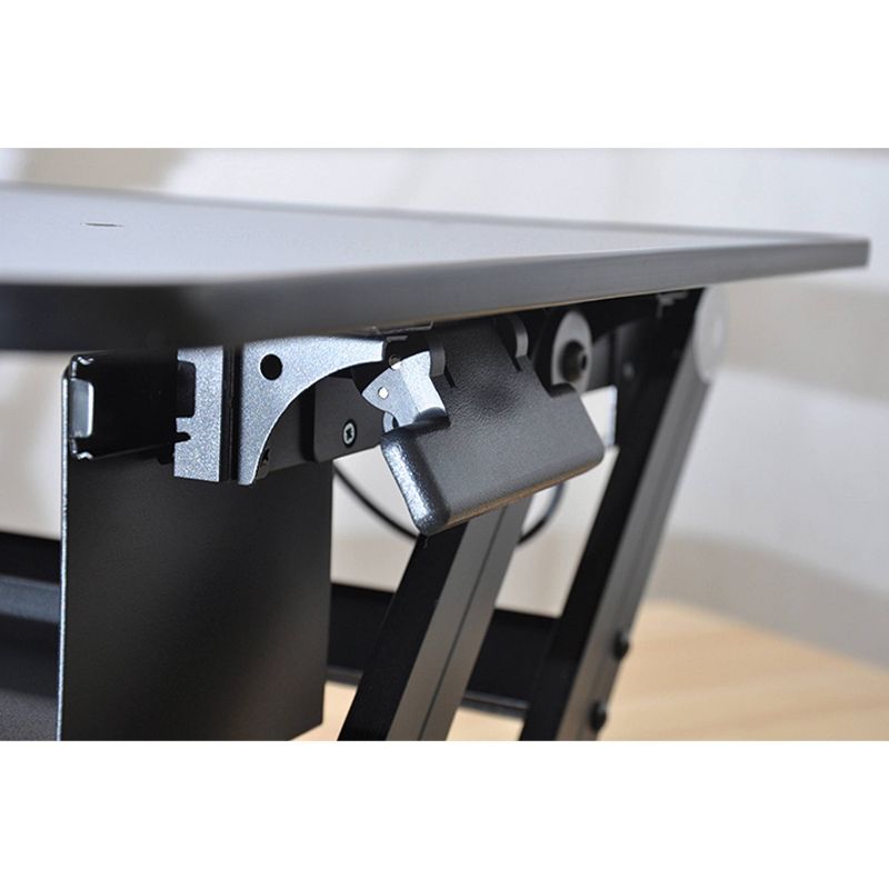 37.5" Deluxe Adjustable Height Standing Desk Converter with Anti Fatigue Mat Bundle Gray - Rocelco