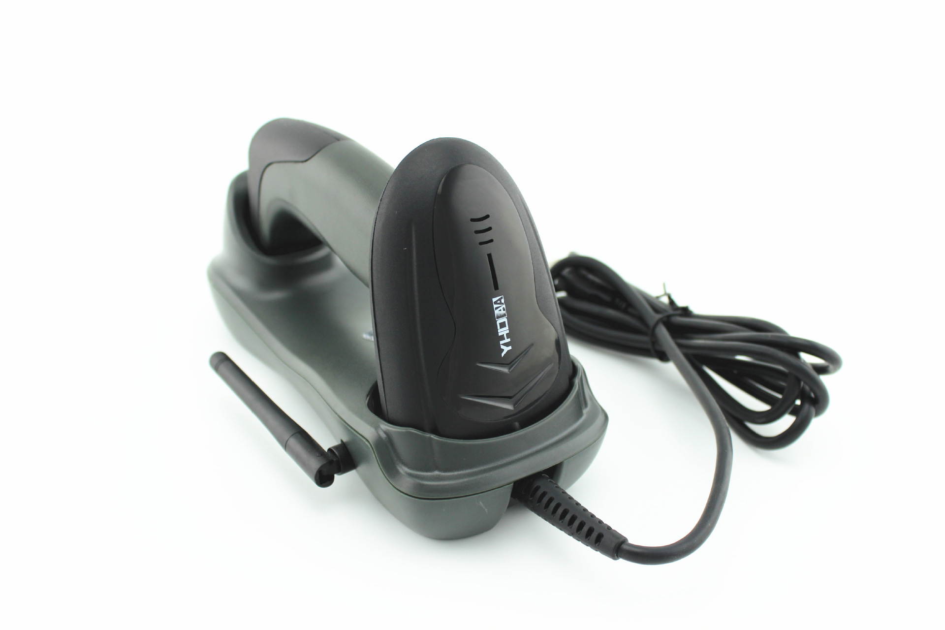 433MHz Wireless Laser Barcode Scanner Label Reader with Charger Base Handheld Barcode Scanning Gun for Supermarket Shop