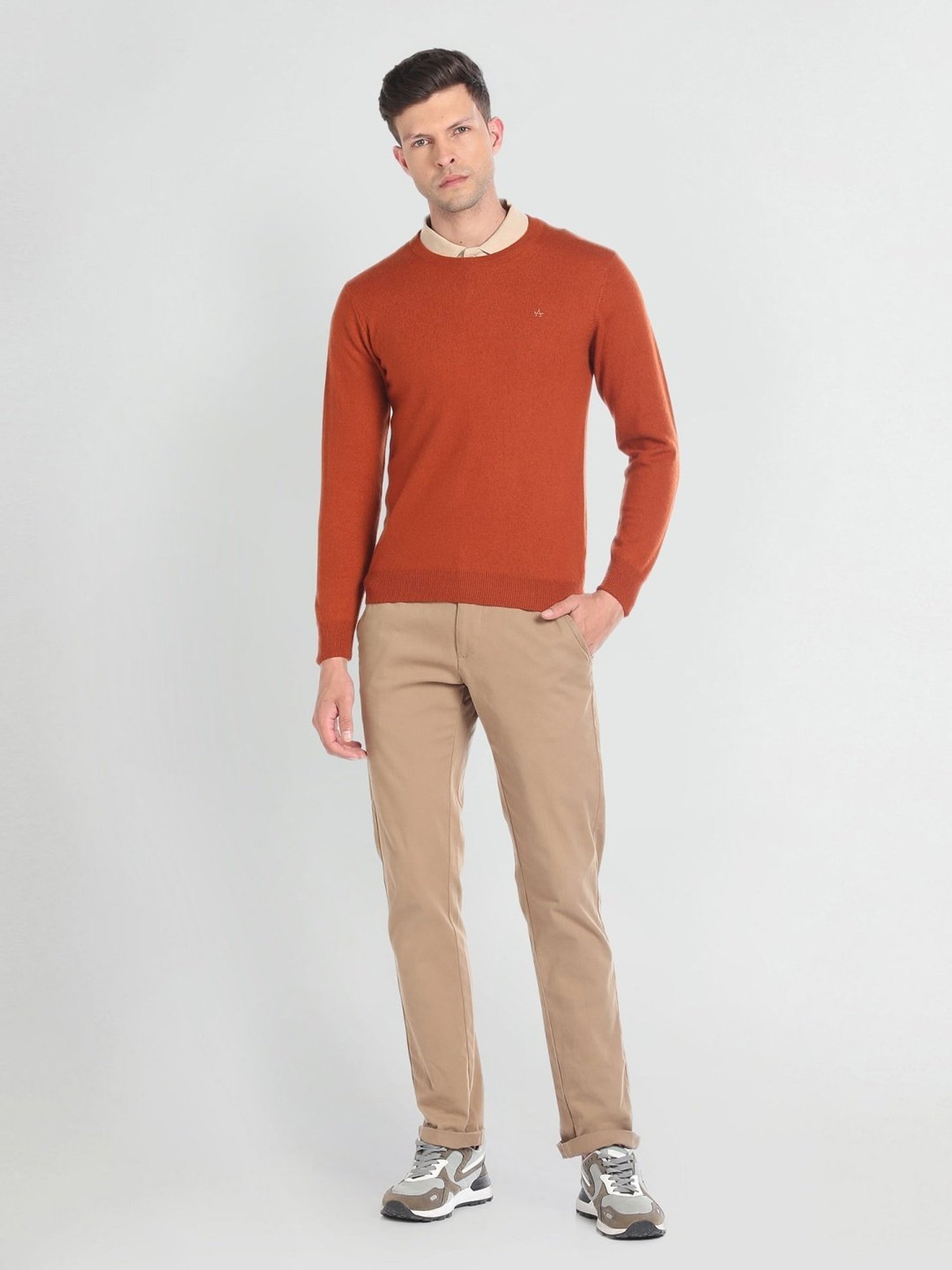 Arrow Rust Regular Fit Sweater