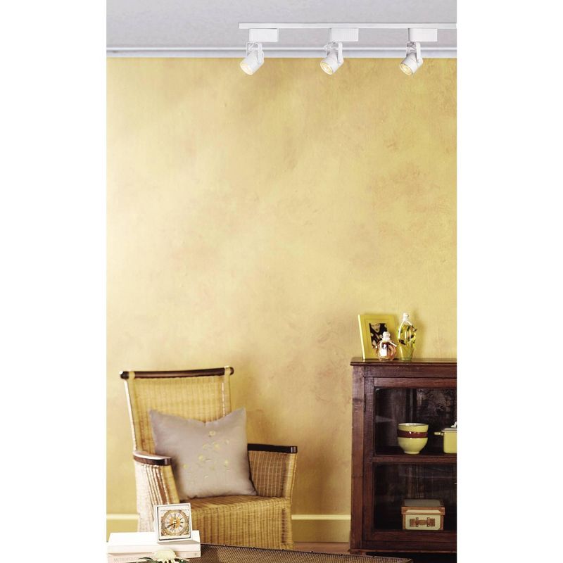 Pro Track&reg; White Finish 150 Watt 3-Light Linear Track Kit