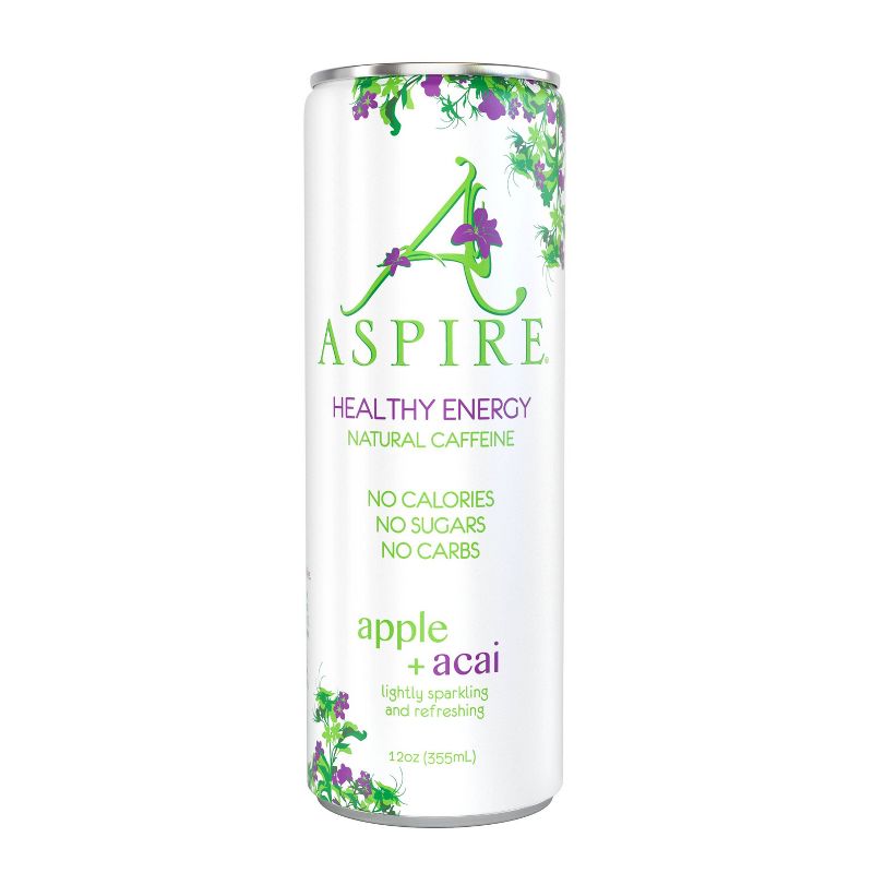 Aspire Healthy Energy Apple + Acai - 4pk/12 fl oz Cans