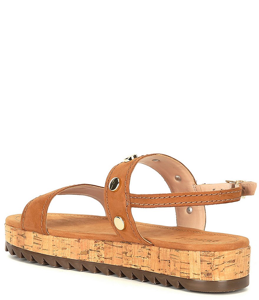 Schutz Rafah Suede Studded Detail Flatform Sandals