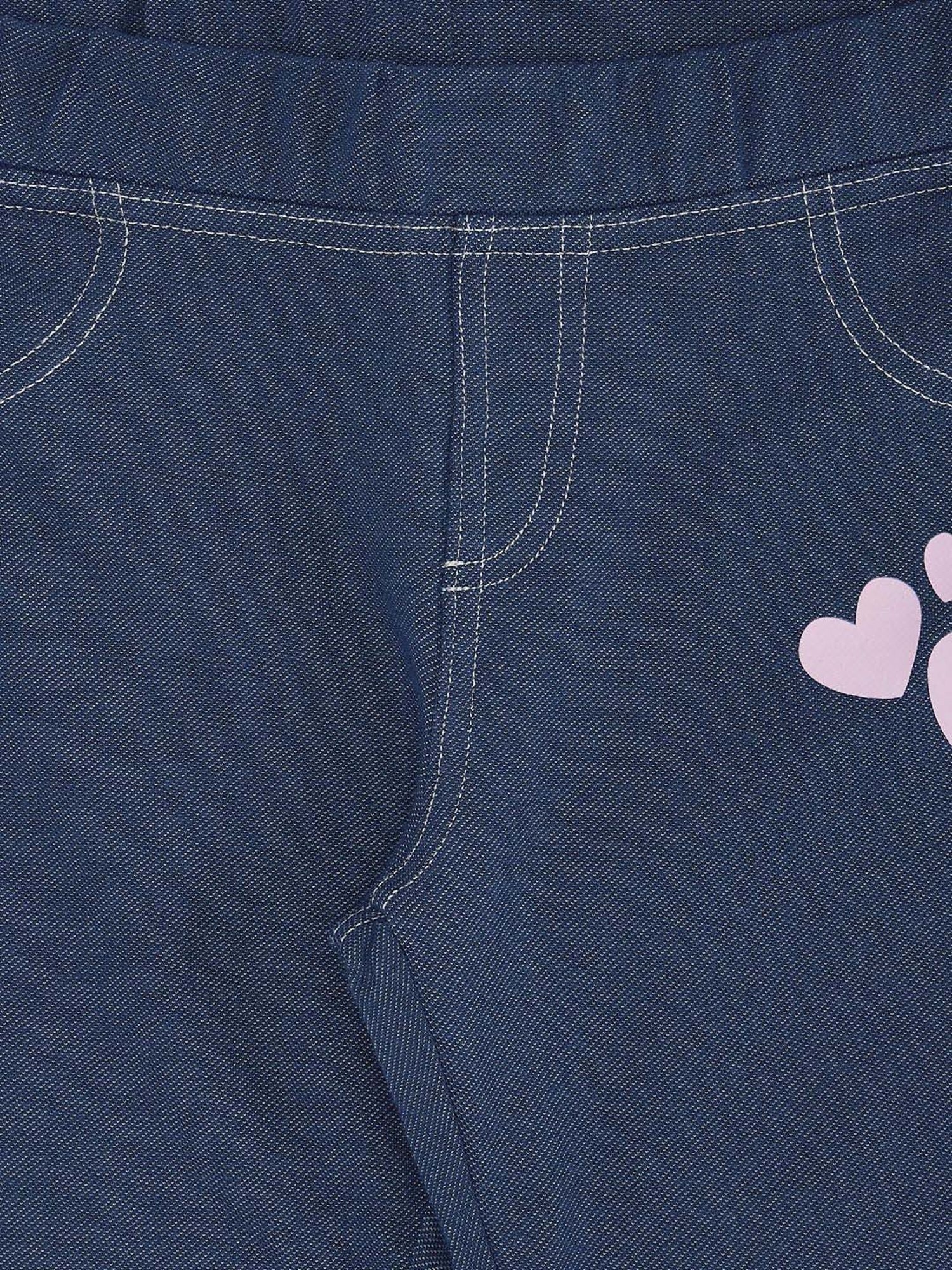 Pantaloons Junior Navy Printed Jeggings