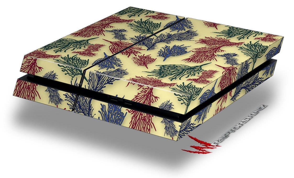 Floating Coral Yellow Sunshine - Decal Style Skin fits original PS4 Gaming Console