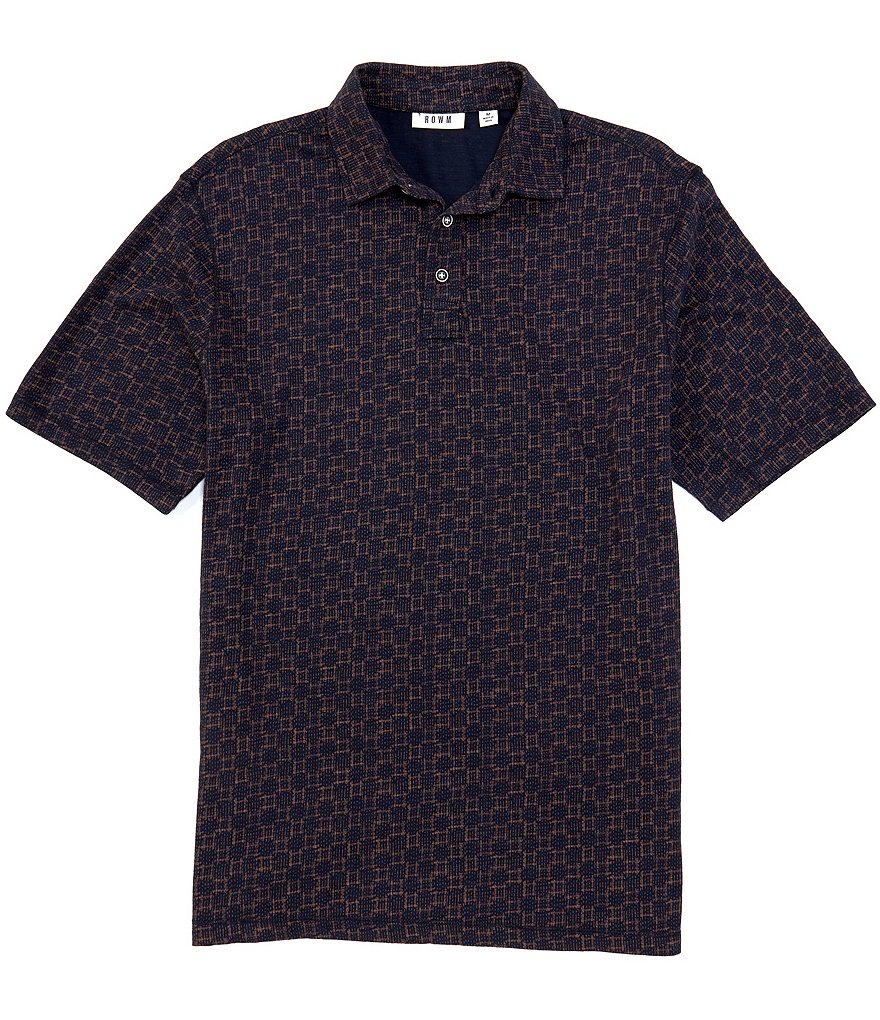 Rowm Short-Sleeve Jersey Printed Polo