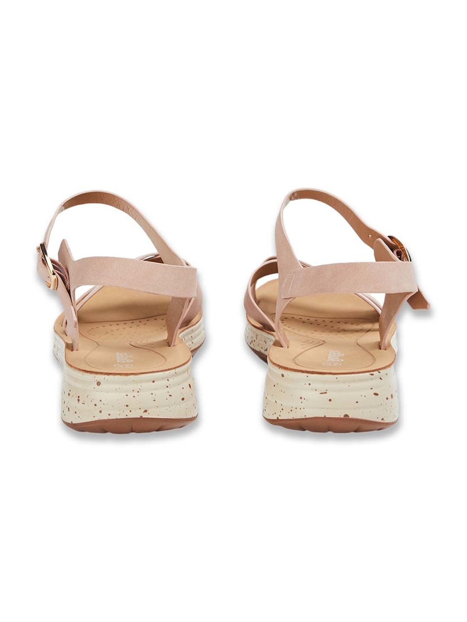 Ginger by Lifestyle Women's Pink Ankle Strap Wedges