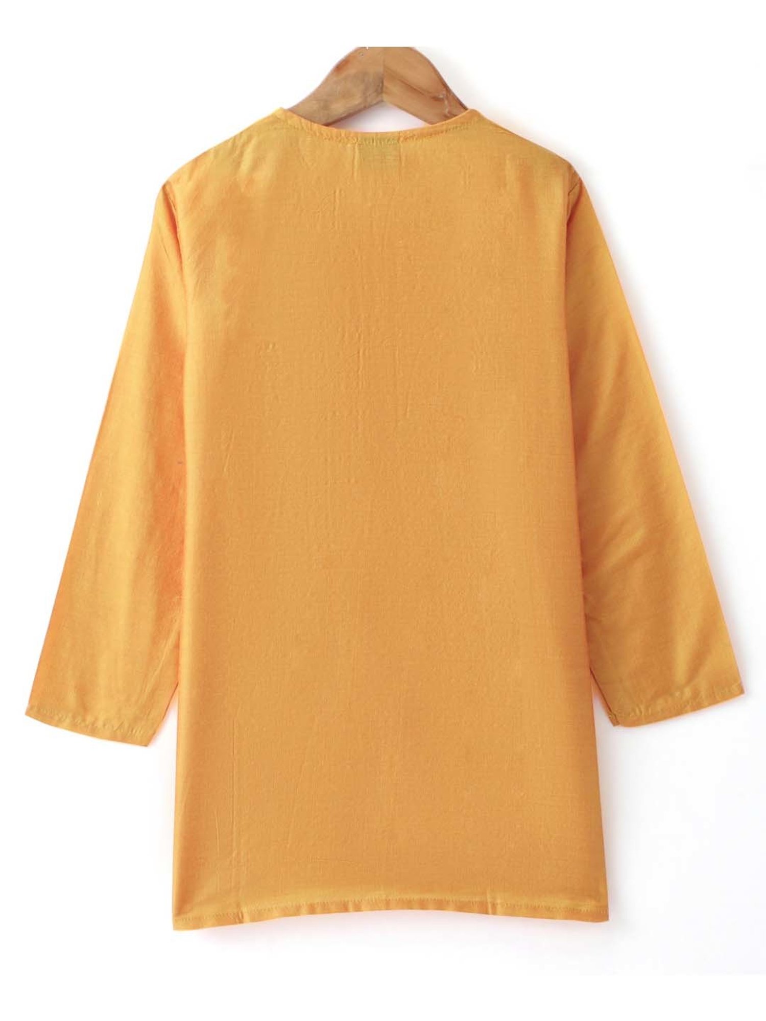 TWISHA Kids Yellow & Red Regular Fit Full Sleeves Kurta Set