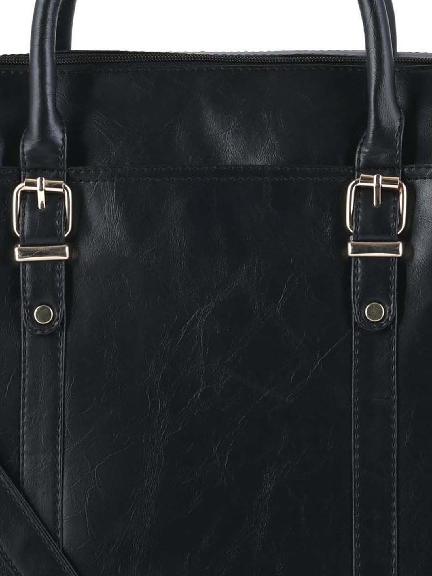 Baggit Brown PVC Solid Laptop Messenger Bag