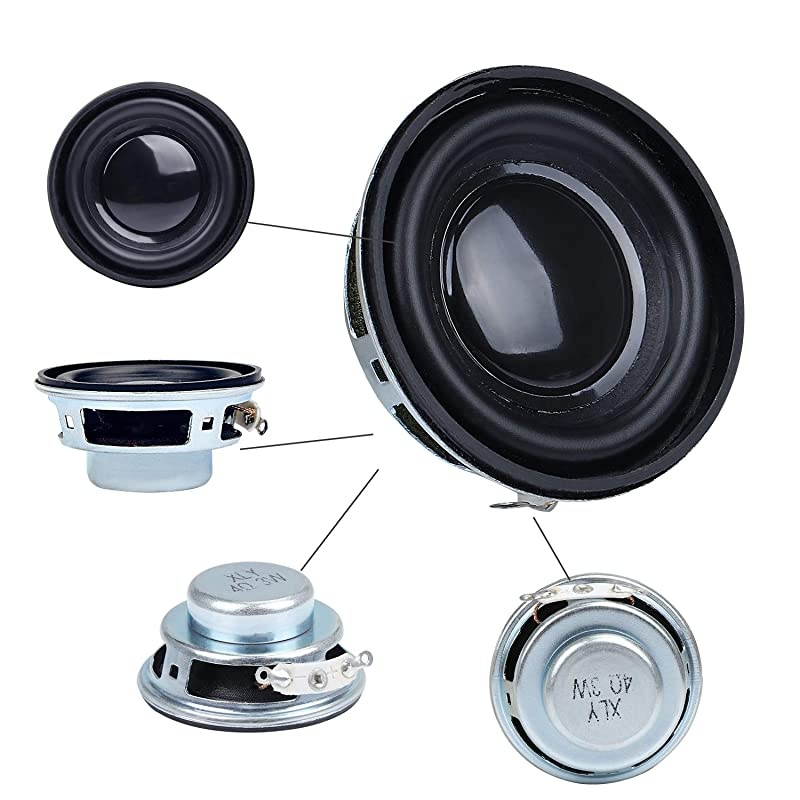 6PCS 40mm 4Ohm 3W Full Range Audio Speaker Stereo Woofer Loudspeaker for DIY Desktop Speaker